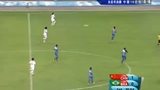 视频：中国队左边路配合传中 赵容头球偏出