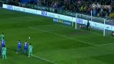 进球视频：昆卡突破赢点球 梅西命中梅开二度