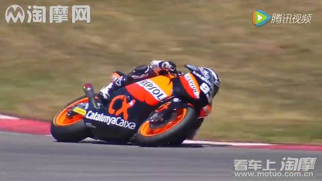 实拍moto gp93号赛车手"马奎斯"波尔蒂芒赛道练习视频