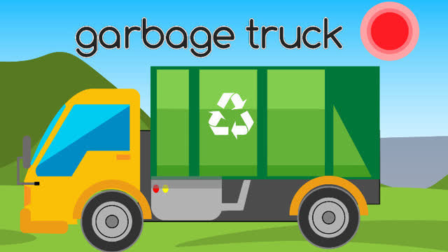 幼儿英语启蒙 动画学单词 垃圾车 garbage truck