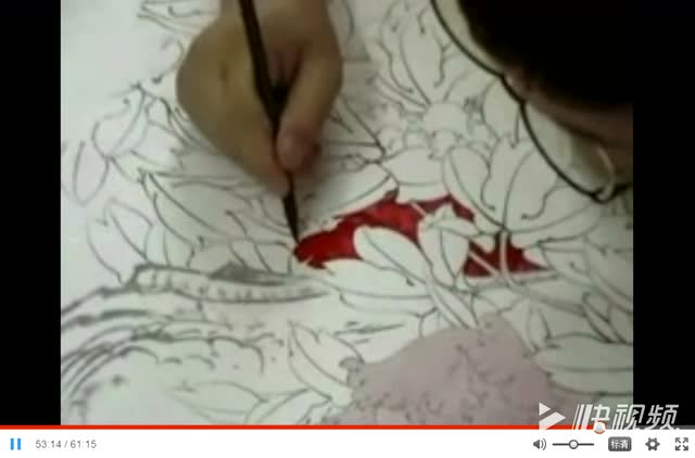 中国画艺术——工笔画牡丹 起稿构图 之五