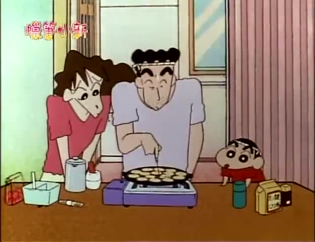 蜡笔小新:小新丸子自己做一家小章鱼,好香啊鲸鱼是不是金枪鱼图片