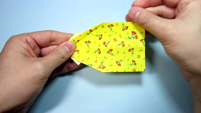 儿童手工折纸心形笔帽 简单的爱心笔帽折法教程