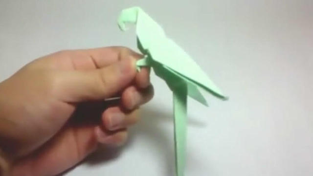diy折纸-折一只小鹦鹉