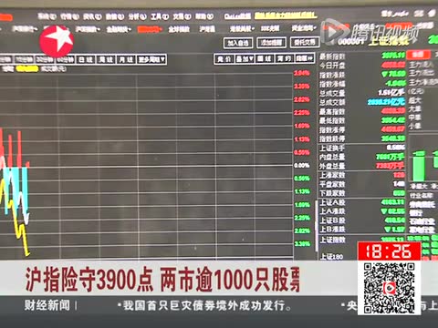 沪指险守3900点 两市逾1000只股票跌停