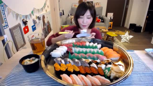 日本大胃王:吃货木下吃50个美味寿司,茶碗蒸 快进版