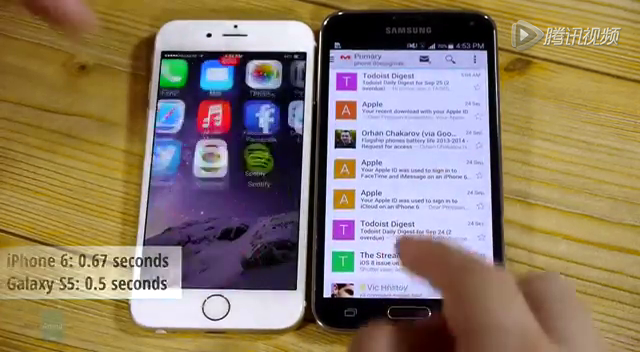 iPhone 6 vs Galaxy S5：速度誰更快？
