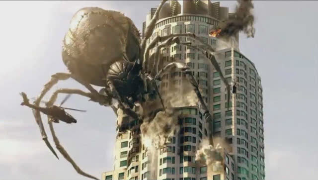 外星蜘蛛爬上高楼产卵《恶魔蜘蛛王》音乐片段