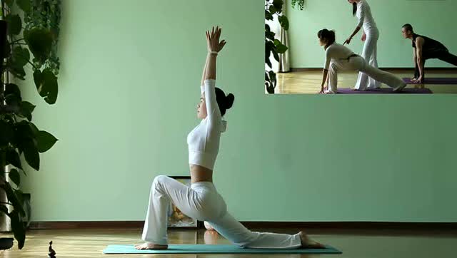 修身养性又瘦身 来学腿部瑜伽之新月式_银河健队_腾讯视频