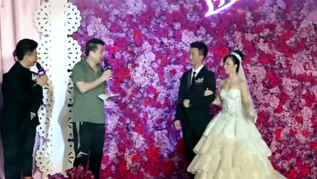 王二妮與李飛的結婚現場 畢福劍王昆證婚